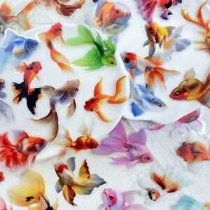 50 Colorful Goldfish Sticker Pack